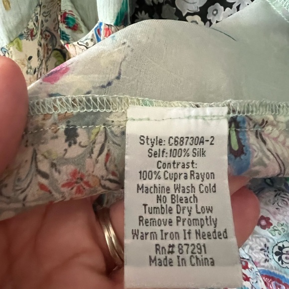 Johnny Was Silk Patchwork Kimono - L - Picture 6 of 8